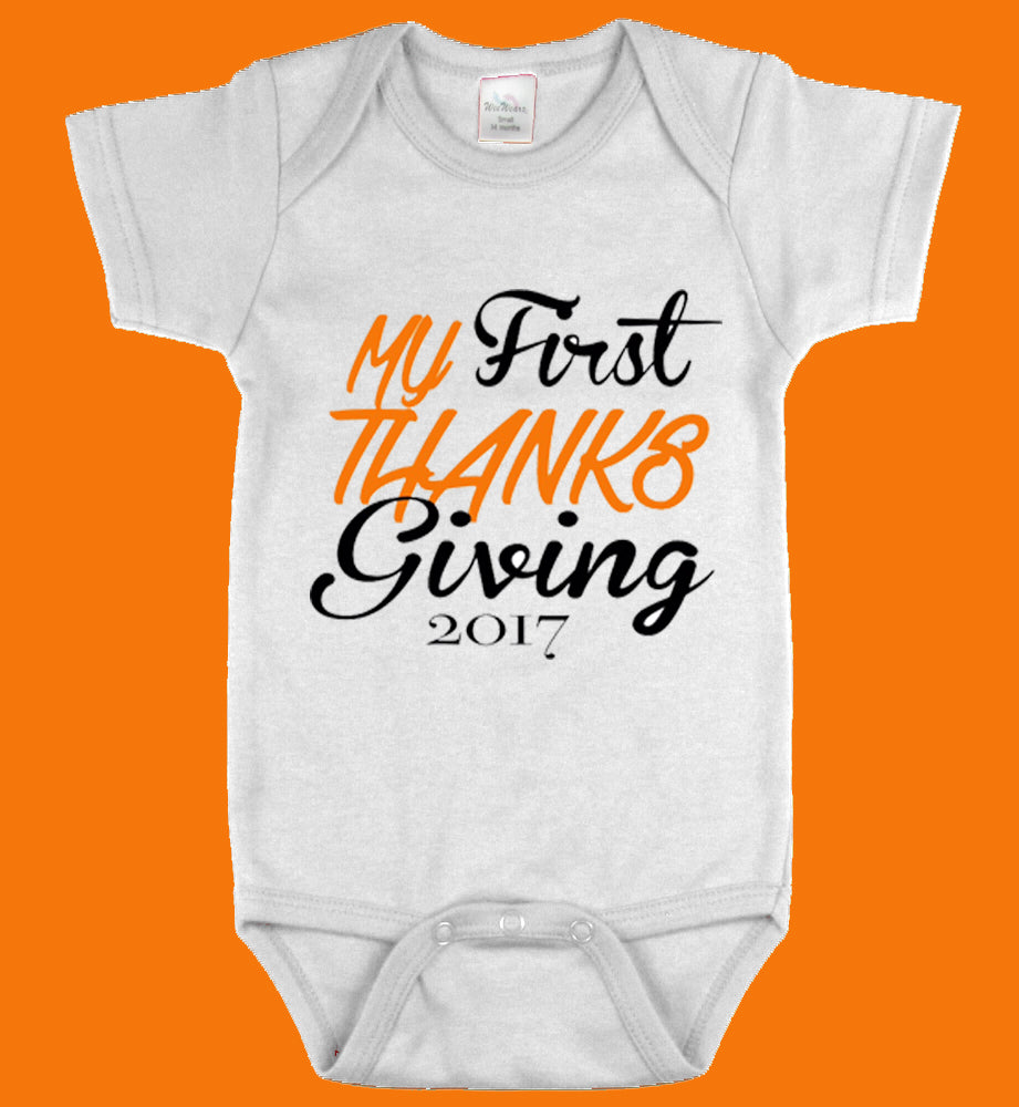 My First Thanksgiving 2017 Onesie