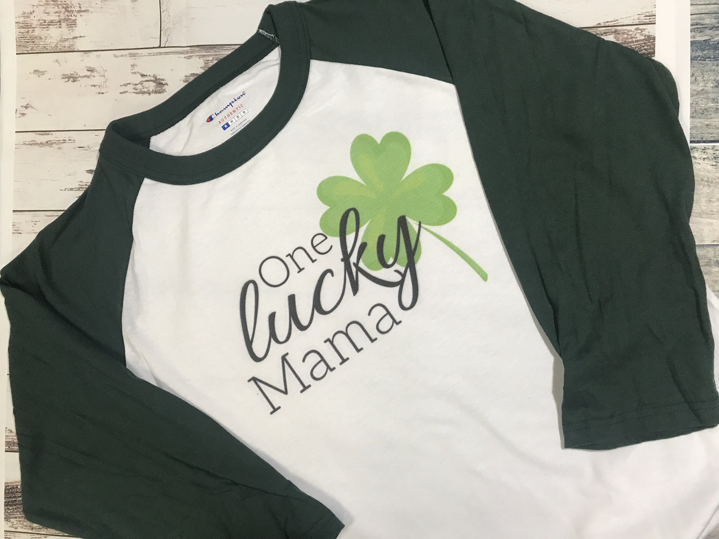 One Lucky Mama Baseball Tee